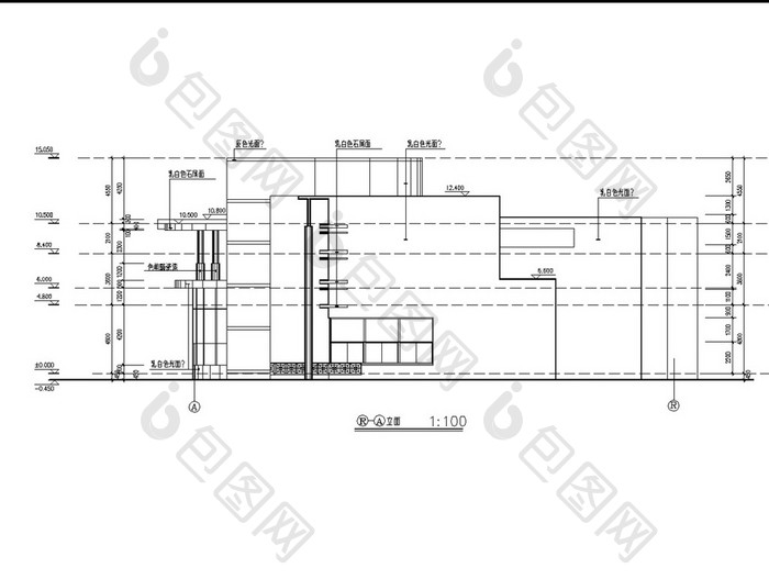 某娱乐中心总体设计建筑方案CAD