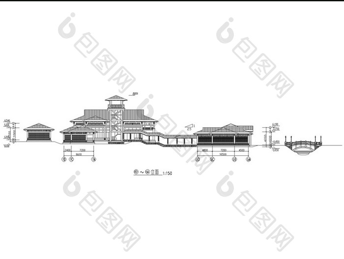 某温泉浴场施工图CAD