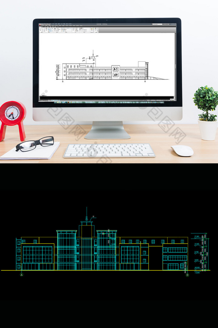 某商业广场建筑方案图CAD