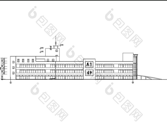 某商业广场建筑方案图CAD