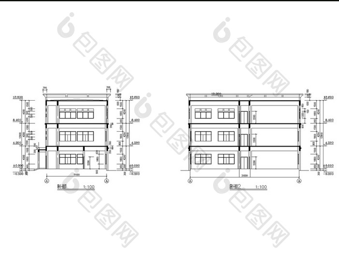 某现代会所建筑施工图CAD图纸