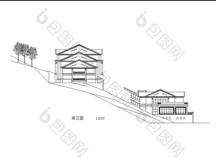 某休闲山庄的方案图CAD图纸