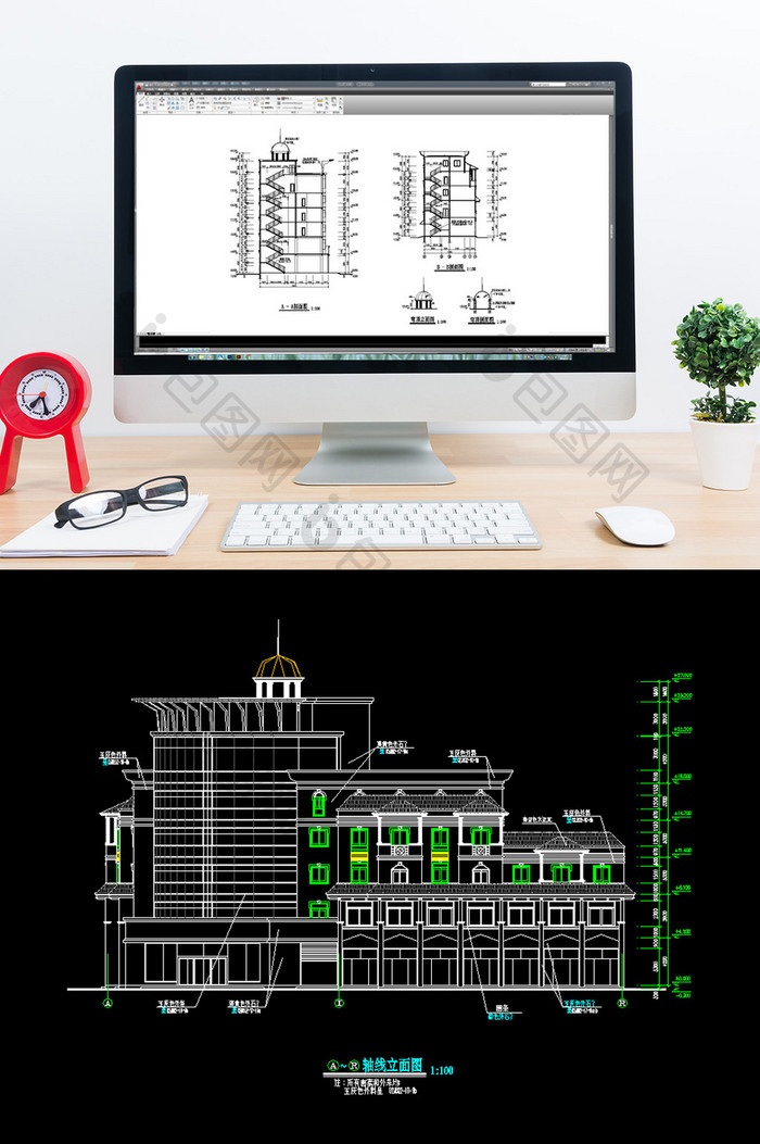 某小区会所的建施CAD图纸