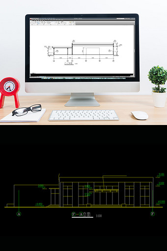 某职工餐厅建筑施工图CAD图图片