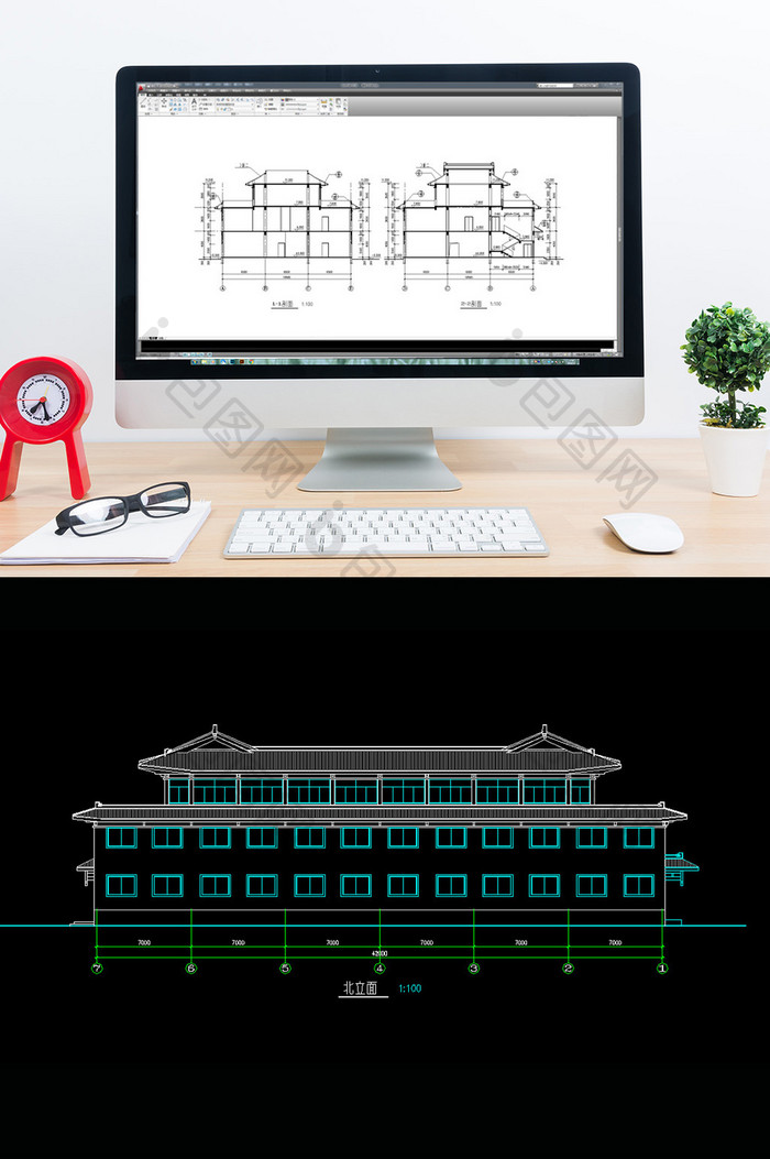 洗浴中心全套建筑施工CAD图纸