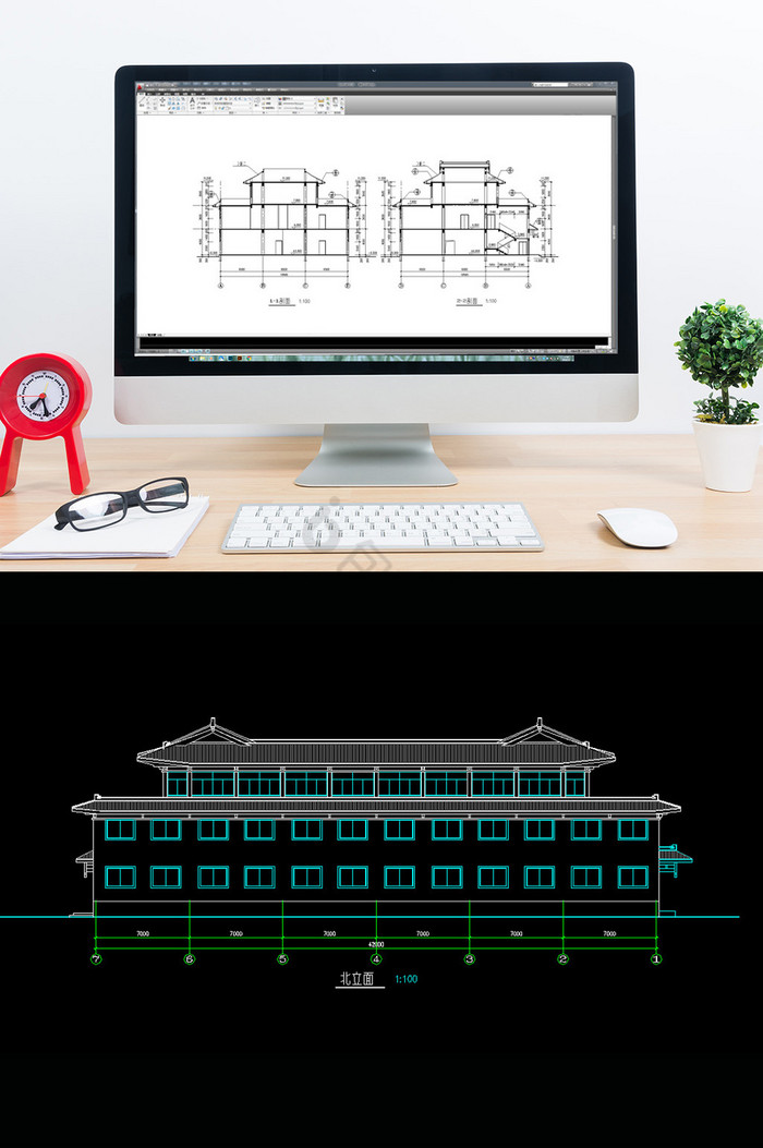 洗浴中心全套建筑施工CAD图纸图片