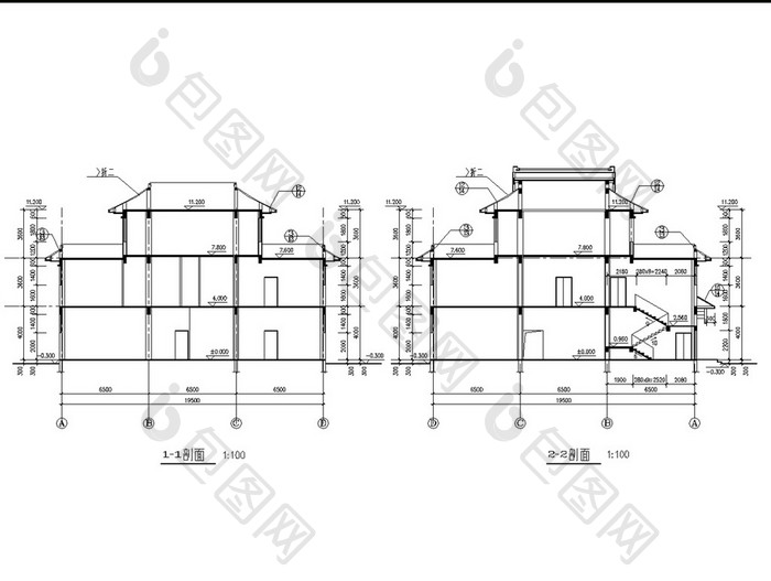 洗浴中心全套建筑施工CAD图纸