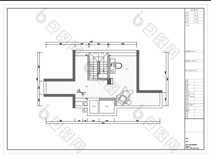 别墅顶层别墅CAD平面方案