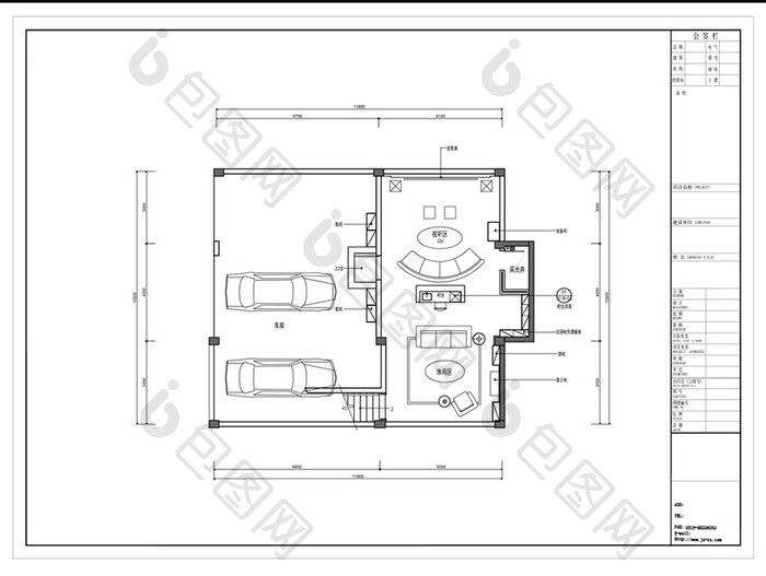 地下室CAD平面定制方案设计