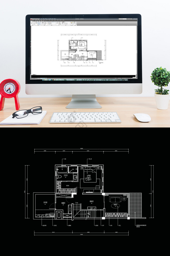 别墅CAD平面户型方案设计图片