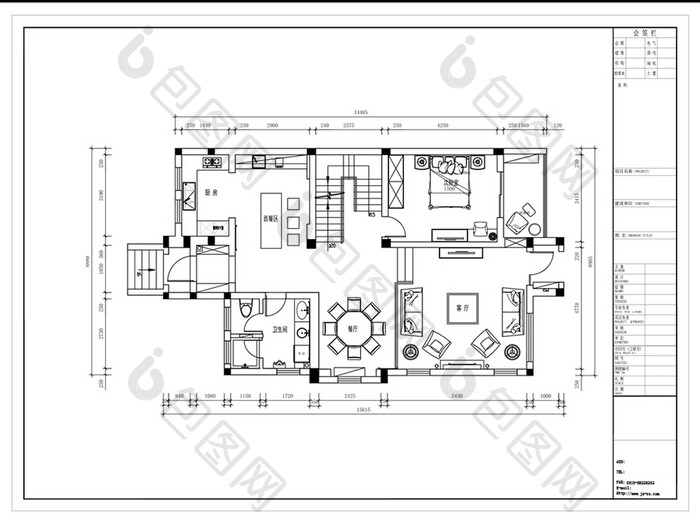 联排别墅CAD平面定制方案
