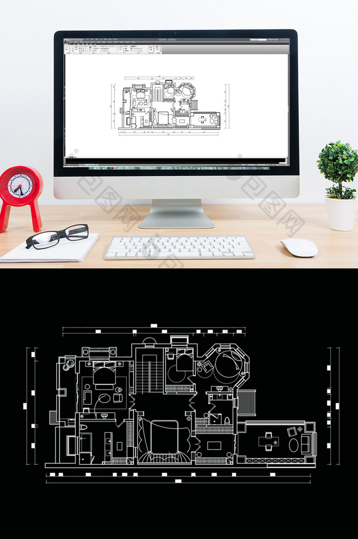 联排别墅户型CAD定制方案设计图片图片
