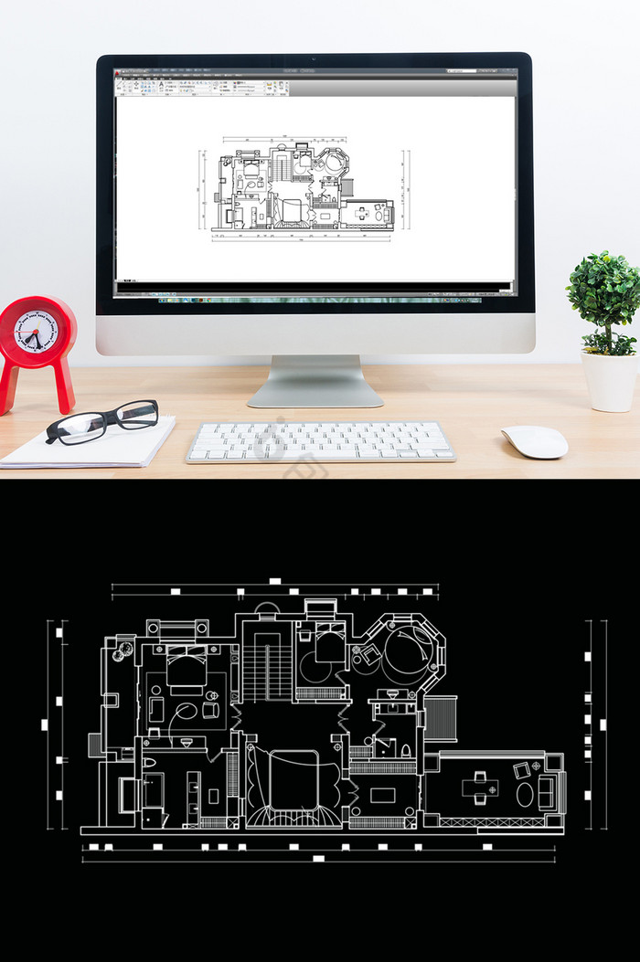 联排别墅户型CAD定制方案设计图片