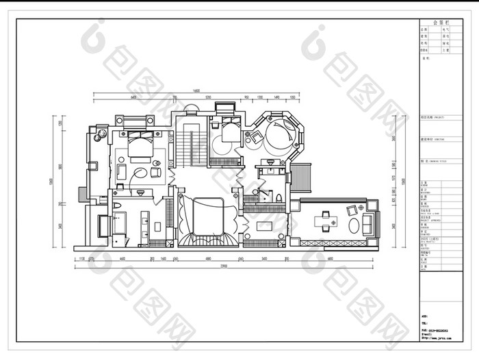 联排别墅户型CAD定制方案设计