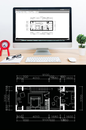 单身公寓跃层CAD平面定制方案