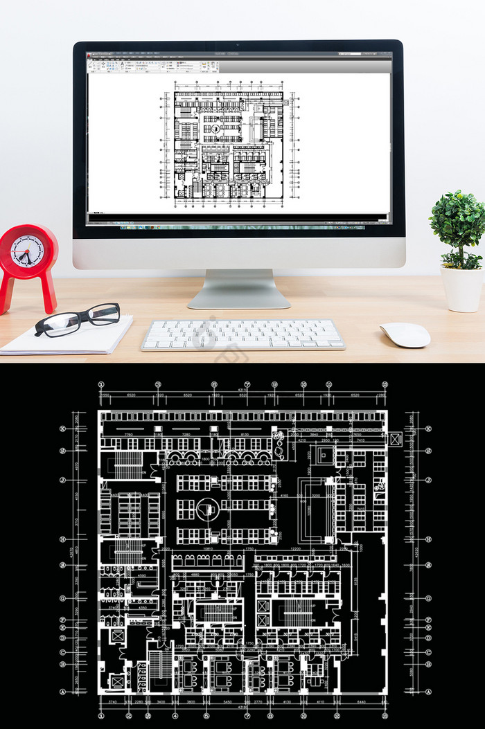 餐饮空间CAD平面设计图片