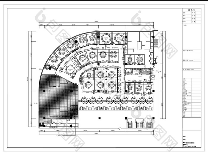 餐饮空间设计CAD平面方案规划