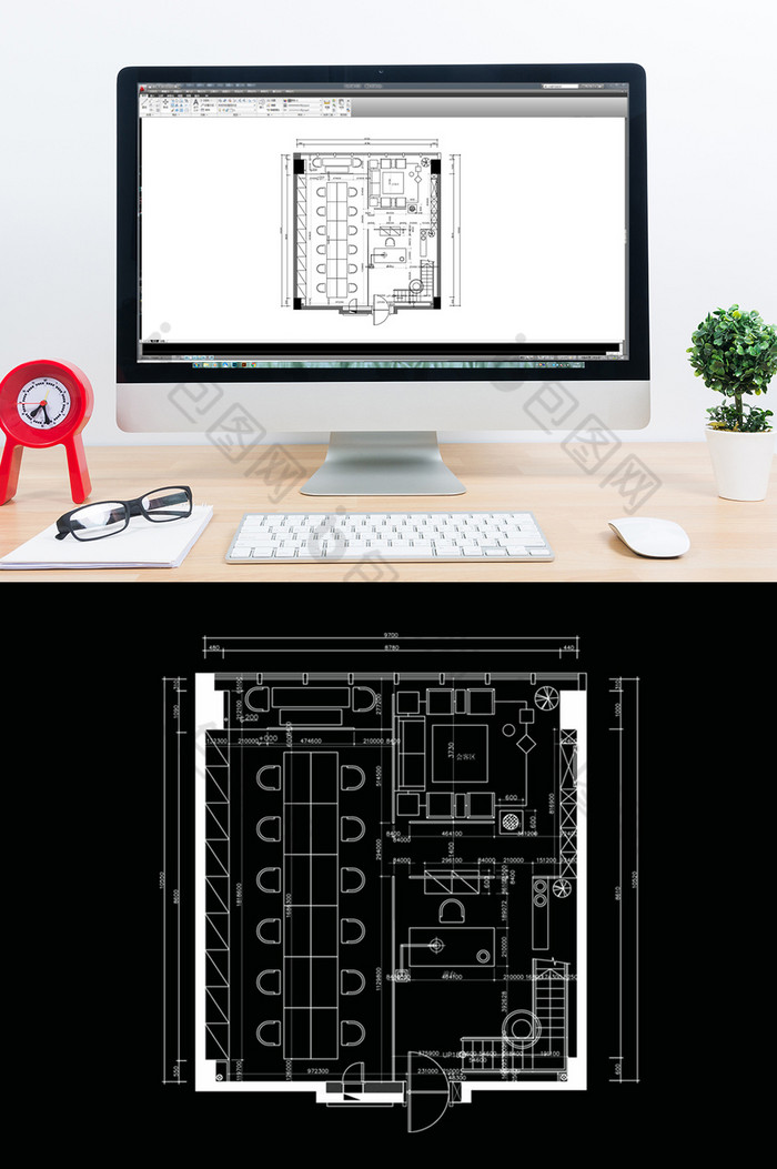 CAD办公空间设计图片图片