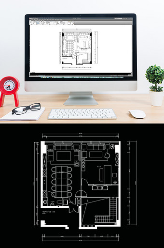 办公空间设计CAD平面方案图片