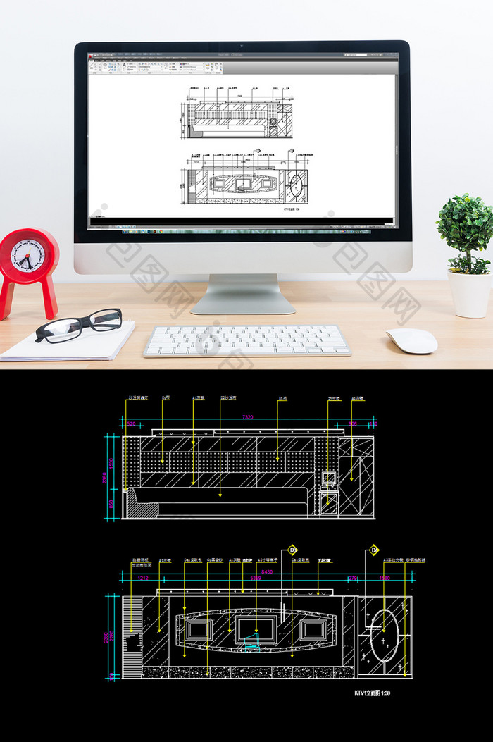 KTV包间立面图纸CAD图纸