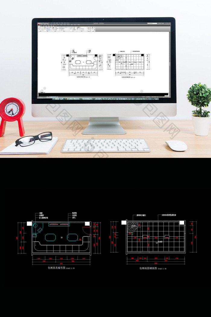 CAD家具编号图纸地面铺装图CAD图纸