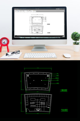 KTV包间平面图天花吊顶图CAD图纸
