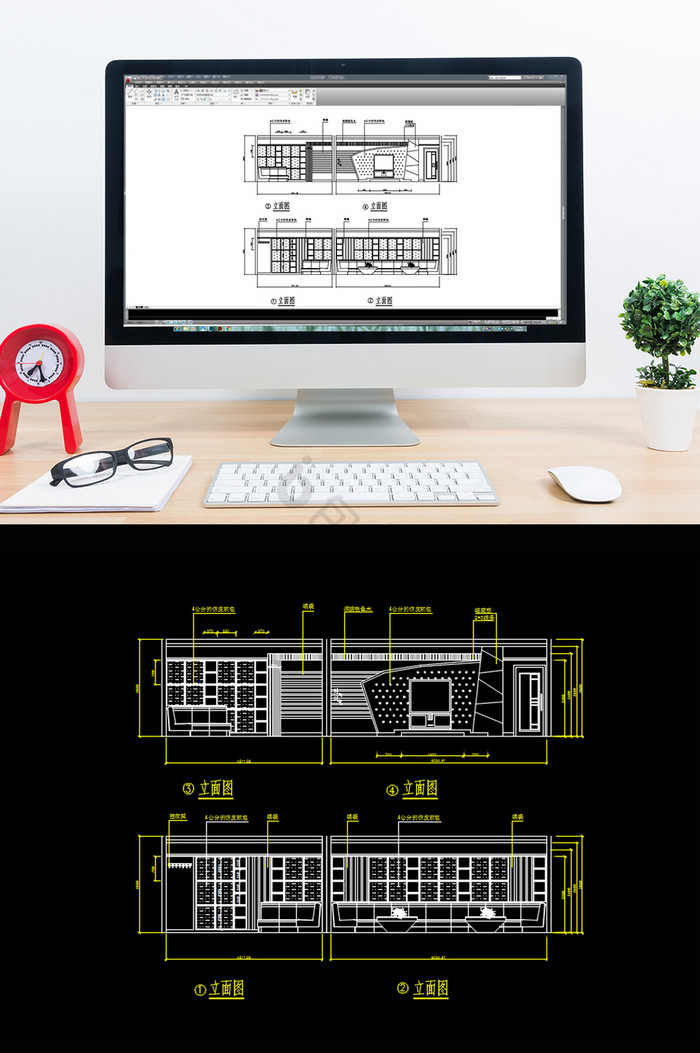 KTV包间立面布置图纸CAD图纸图片