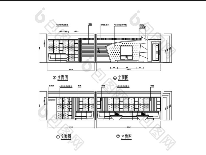 KTV包间立面布置图纸CAD图纸