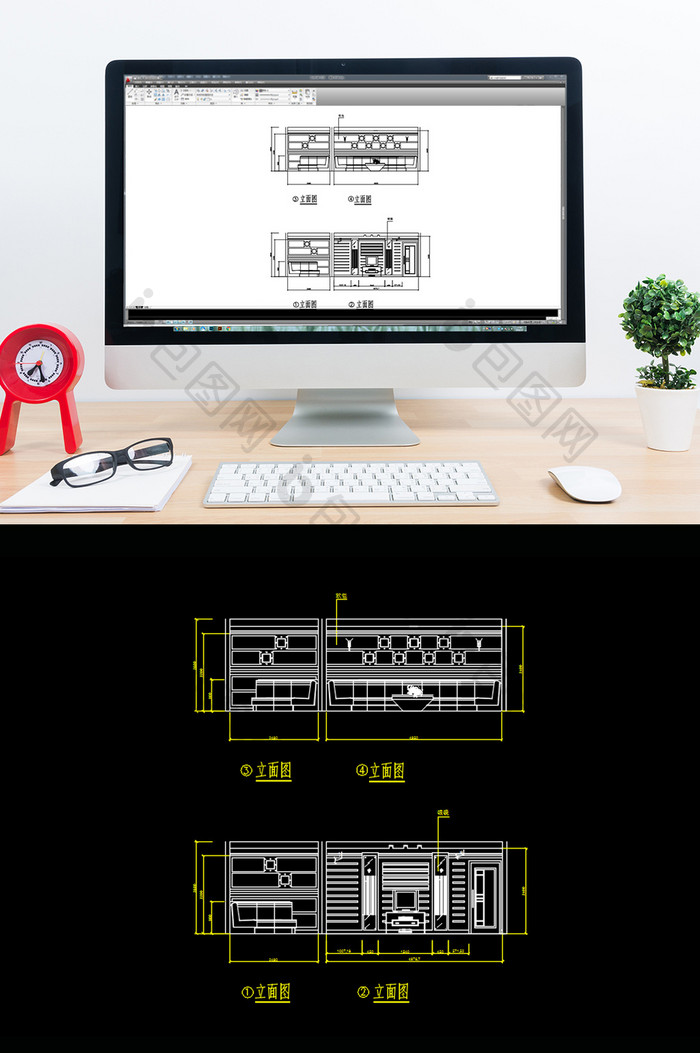KTV包间立面图纸CAD图纸