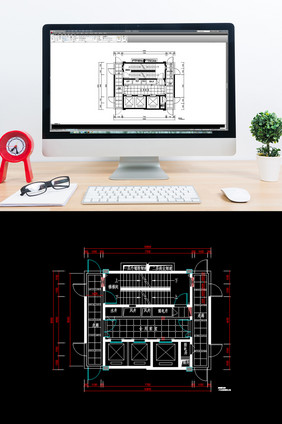 公共客梯电梯CAD平面图纸