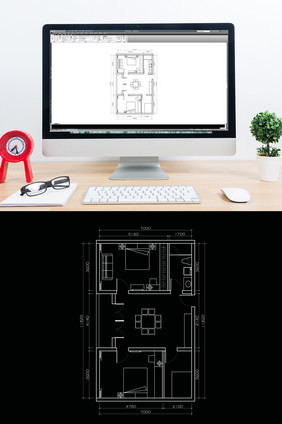 三居室户型自建住宅CAD方案