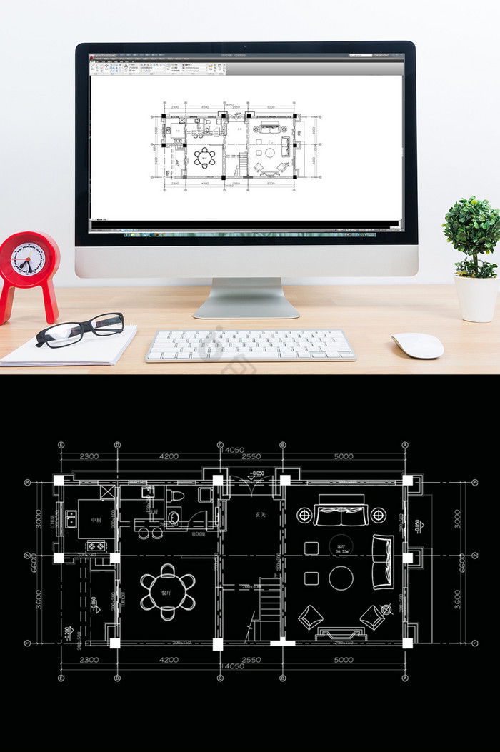 CAD联排别墅平面方案设计图片