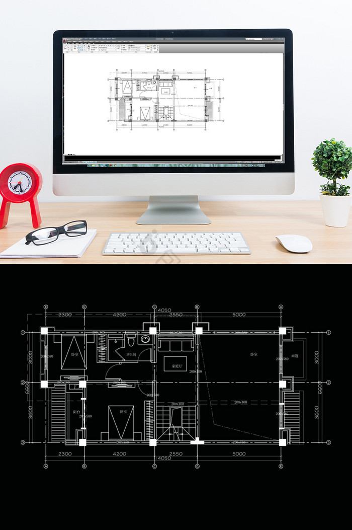 联排别墅CAD平面方案规划图片