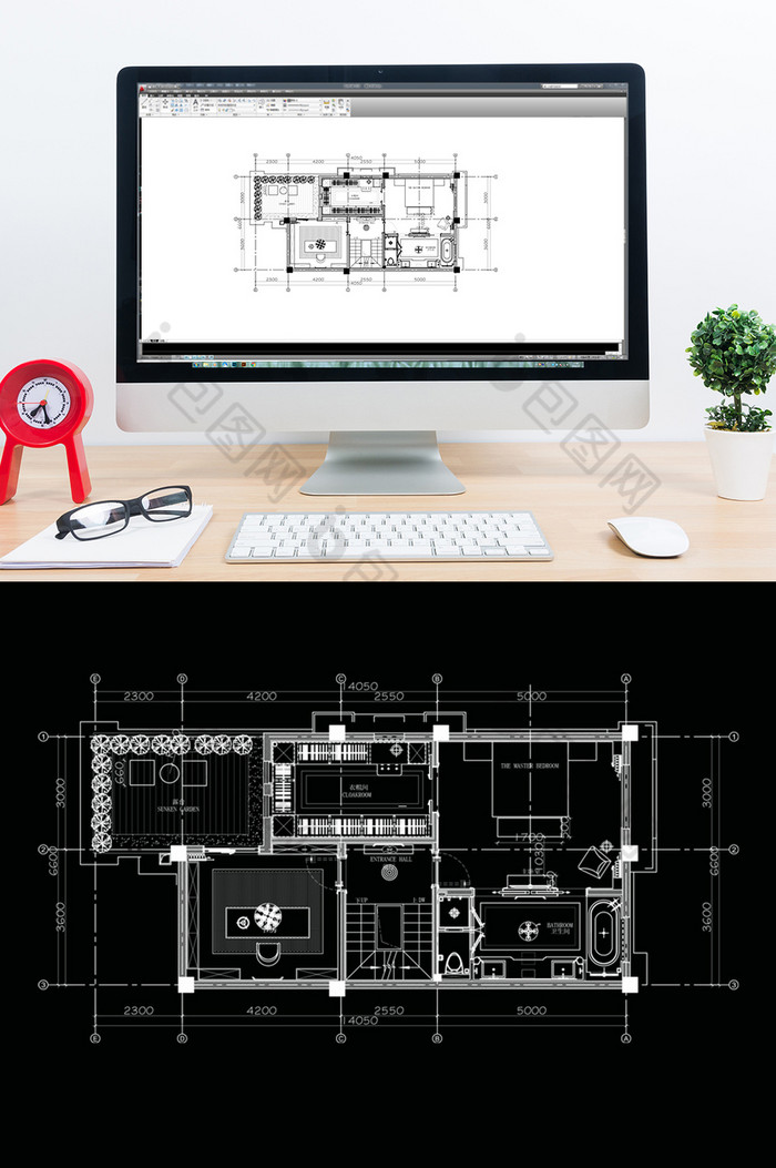 联排别墅CAD空间规划设计图片图片
