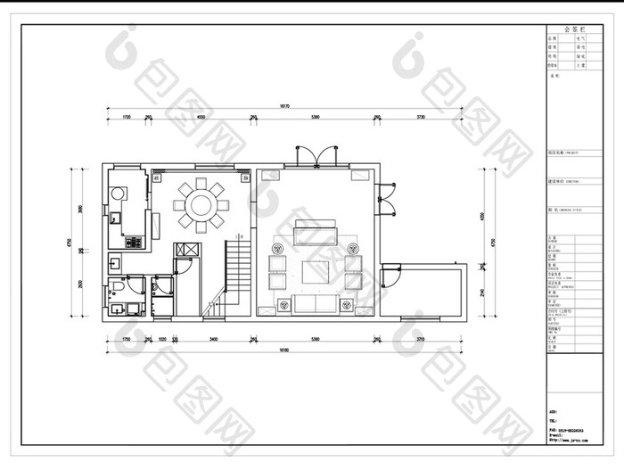 联排别墅户型CAD平面方案定制
