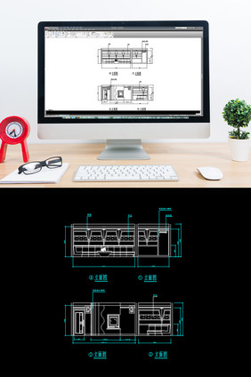KTV包间立面图纸CAD平面布置图