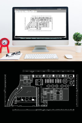 餐饮空间CAD平面规划