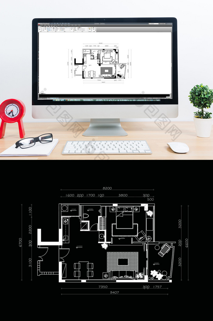 单身公寓CAD平面规划设计