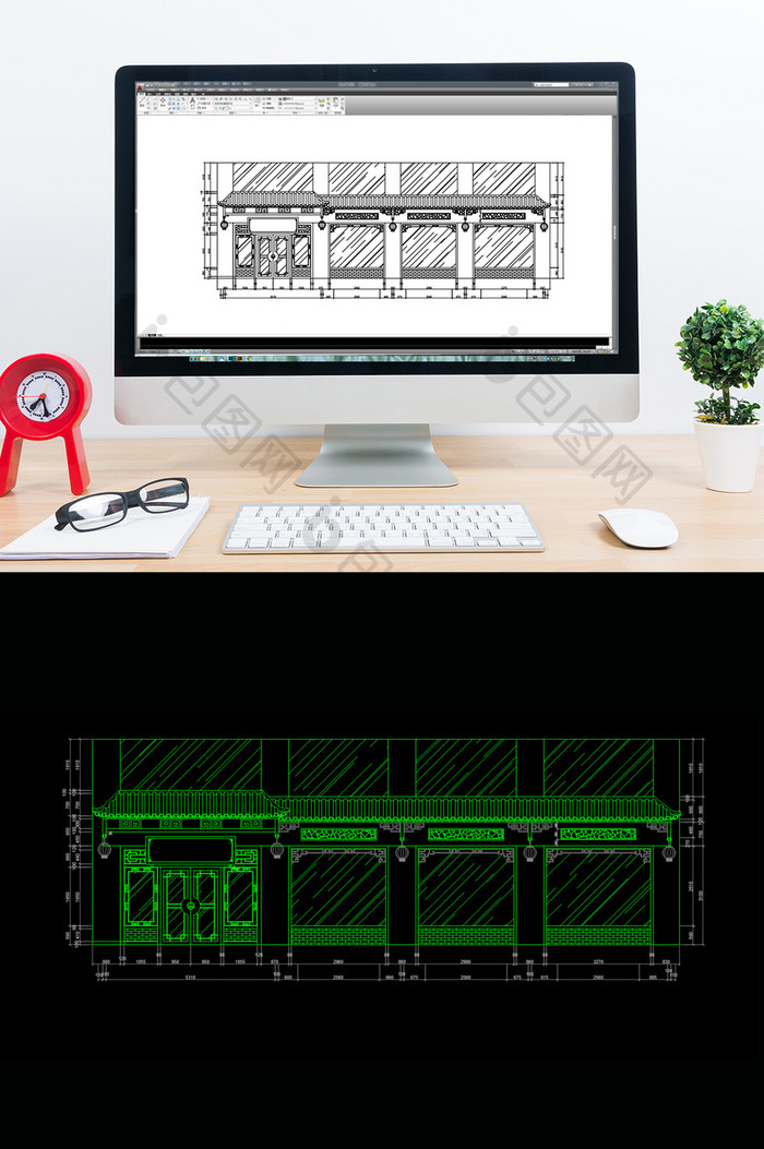 中式店面外立面CAD图纸