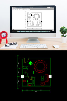 餐厅酒店包间平面布局图CAD图纸