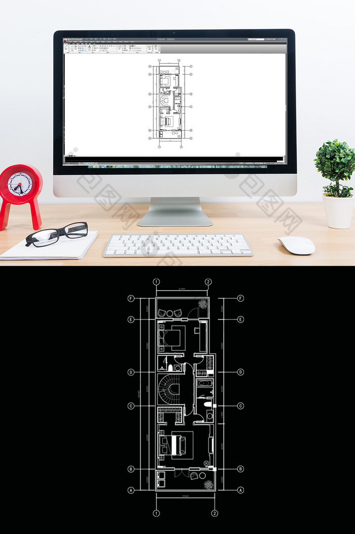 联排别墅CAD平面设计规划图片图片