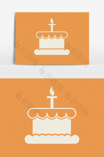 蛋糕生日白色设计元素图片