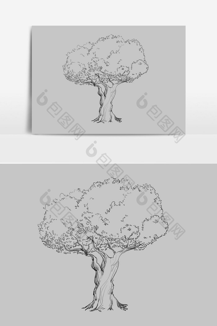 植物树木手绘设计元素