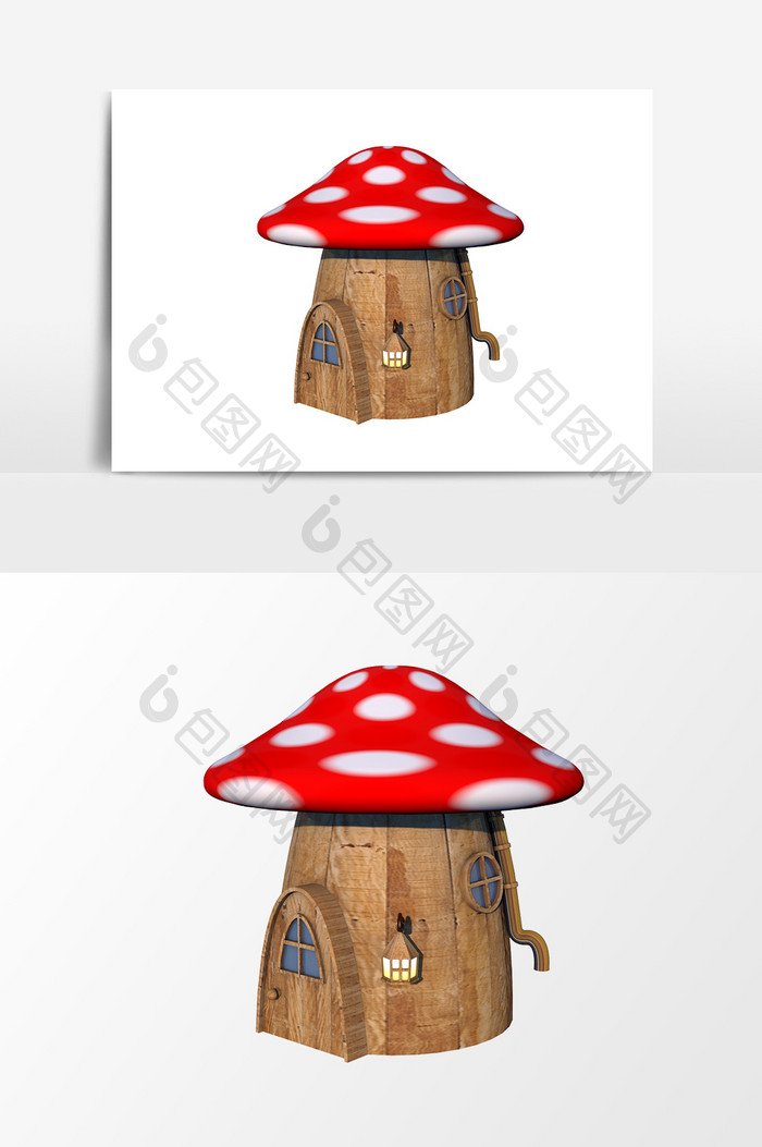 立体蘑菇设计元素