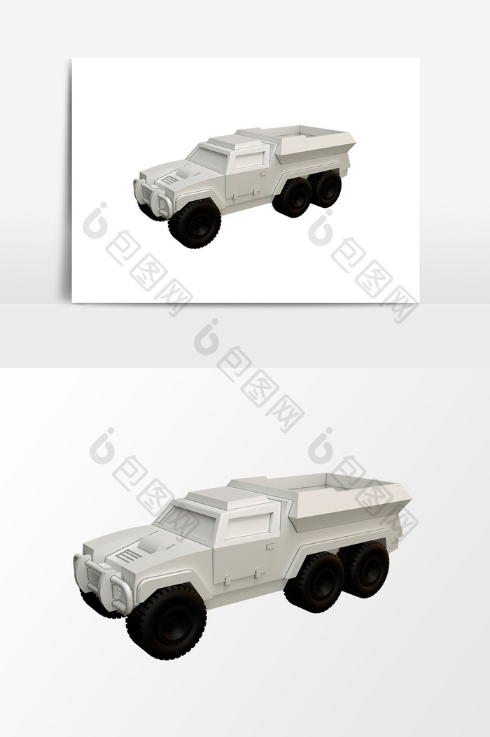 立体装甲车设计元素