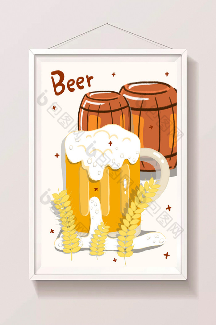 海报啤酒主题元素图片