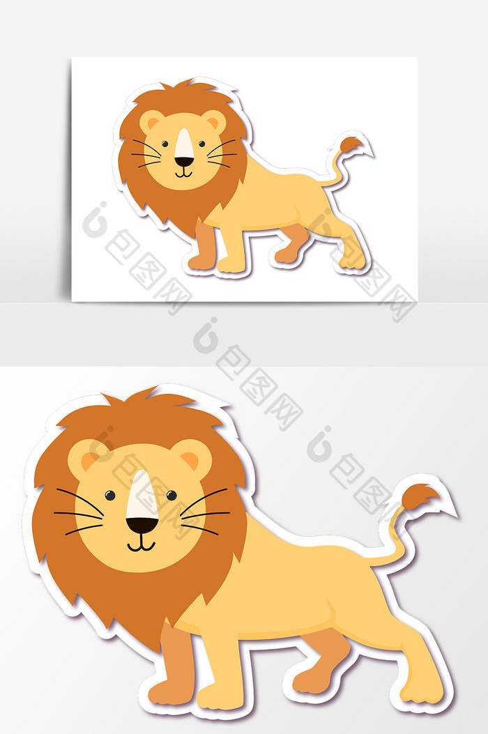 小狮子动物设计元素