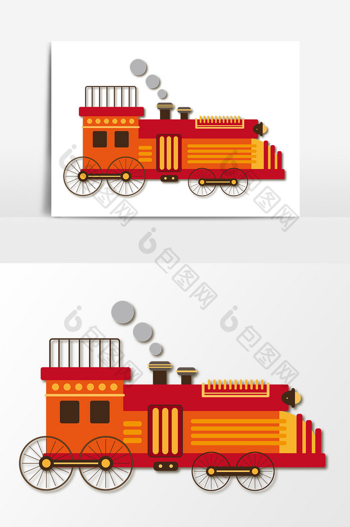 小火车免抠图设计元素