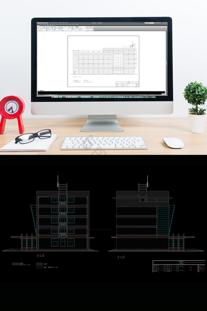 办公楼建筑施工图CAD图片