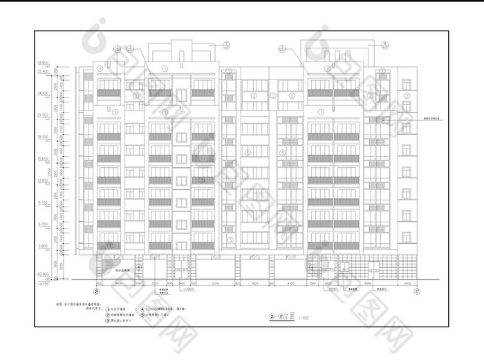 高层商住的CAD建筑规划及施工图